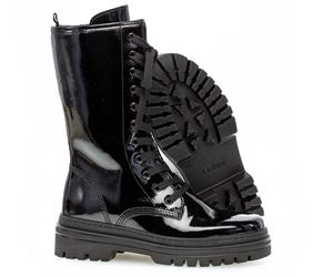 Gabor - Damen Boots schwarzKnautschlack Schwarz - Gr. - UK 7