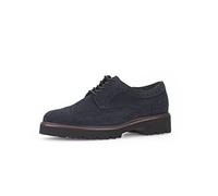 Schnürschuh GABOR, Damen, Gr. 42, blau (nachtblau), Ziegenveloursleder, unifarben, Schuhe Schnürschuh, mit dezenter Lyralochung, Freizeitschuh, Halbschuh, Schnürschuh (38330358-42) nachtblau