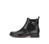 Chelseaboots GABOR, Damen, Gr. 43, schwarz, Kalbsleder, unifarben, Schuhe Chelseaboots, Blockabsatz, Stiefelette mit dekorativem Zierriemchen (52051216-43) schwarz