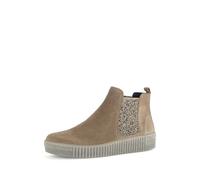 Gabor Damen Chelsea Boots, Frauen Stiefeletten,Best Fitting,flach,Stiefel,Bootee,Booties,halbstiefel,Sahara (EL. Paint),37.5 EU / 4.5 UK