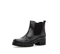 Gabor Chelseaboots 71.710.27 – Kalbsleder, Plateau & Profilsohle, Damen Schwarz Gr. 37