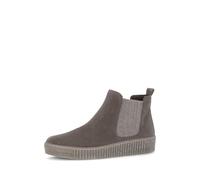 Plateaustiefelette GABOR "Gabor Stiefelette Veloursleder/Textil", Damen, Gr. 37,5, braun (braun, grau), Veloursleder, Textil, casual, Schuhe (86242711-37,5) braun, grau