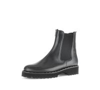 Gabor Damen Chelsea Boots, Frauen Stiefeletten,halbstiefel,Kurzstiefel,uebergangsschuhe,uebergangsstiefel,flach,schwarz(Altsilber),37 EU / 4 UK