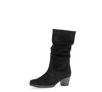 Stiefel GABOR COMFORT "Gabor Comfort Stiefel Nubukleder", Damen, Gr. 38, schwarz, Nubukleder, casual, Schuhe (61153236-38) schwarz