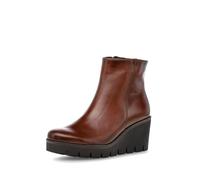 Keilstiefelette GABOR "Gabor Stiefelette Nappaleder", Damen, Gr. 38,5, braun (mittelbraun), Nappaleder, Schuhe (44760700-38,5) mittelbraun