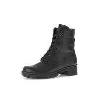 Schnürstiefelette GABOR, Damen, Gr. 41, schwarz, Kalbsleder, unifarben, Schuhe Schnürstiefelette, Blockabsatz, Schnürboots in Bequemweite G (= weit) (81550651-41) schwarz
