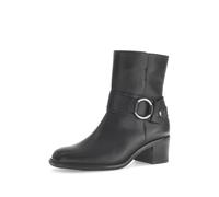 Stiefelette GABOR "Gabor Stiefelette Glattleder", Damen, Gr. 39, schwarz (schwarz, silber), Glattleder, Schuhe (55572104-39) schwarz, silber