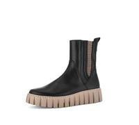 Gabor Damen Chelsea Boots, Frauen Stiefeletten,Moderate Mehrweite (G),Kurzstiefel,uebergangsschuhe,schw./beige(Micro),35.5 EU / 3 UK