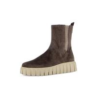 Gabor Damen Chelsea Boots, Frauen Stiefeletten,Moderate Mehrweite (G),uebergangsstiefel,Schlupfstiefel,flach,ENGL.Brown (Micro),44 EU / 9.5 UK