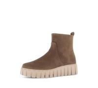 Stiefelette GABOR COMFORT "Gabor Comfort Stiefelette Veloursleder", Damen, Gr. 40, whisky, Veloursleder, Schuhe Stiefelette (65675445-40) whisky