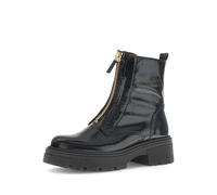 Gabor Stiefelette 71.763.97 – schwarz, Lack, Front-Zip – Größe 43
