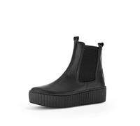 Gabor Damen Chelsea Boots, Frauen Stiefeletten,Wechselfußbett,Best Fitting,uebergangsschuhe,uebergangsstiefel,flach,schwarz (Uni),38 EU / 5 UK