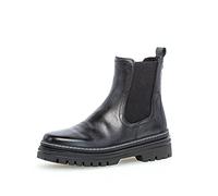 Gabor Damen Chelsea Boots, Frauen Stiefeletten,Wechselfußbett,Best Fitting,winterstiefeletten,winterschuhe,gefüttert,schwarz (weiss),40 EU / 6.5 UK