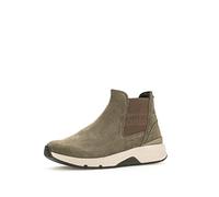 Gabor Damen Chelsea Boots, Frauen Stiefeletten,Wechselfußbett,flach,Stiefel,Bootee,Booties,halbstiefel,Kurzstiefel,Oliv (Micro),37.5 EU / 4.5 UK