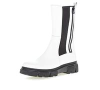 Gabor Damen Chelsea Boots, Frauen Stiefeletten,Wechselfußbett,Kurzstiefel,uebergangsschuhe,uebergangsstiefel,Weiss (schwarz),38 EU / 5 UK
