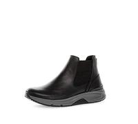 Gabor Damen Chelsea Boots, Frauen Stiefeletten,Wechselfußbett,Schlupfstiefel,flach,Stiefel,Bootee,Booties,schwarz (Micro),42.5 EU / 8.5 UK