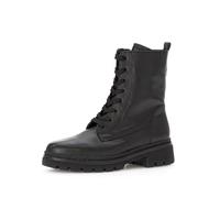 Gabor Damen Combat Boots, Frauen Stiefeletten,Moderate Mehrweite (G),Lammfell,Kurzstiefel,uebergangsschuhe,schwarz,37 EU / 4 UK
