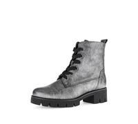 Gabor Damen Combat Boots, Frauen Stiefeletten,schnürstiefel,Winterstiefel,warm,gefüttert,Stiefel,Bootee,Booties,Grey/schwarz,44 EU / 9.5 UK