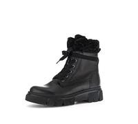 Gabor Damen Combat Boots, Frauen Stiefeletten,Wechselfußbett,Best Fitting,gefüttert,Stiefel,Bootee,Booties,halbstiefel,schwarz,37.5 EU / 4.5 UK