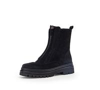Gabor Damen Combat Boots, Frauen Stiefeletten,Wechselfußbett,Best Fitting,halbstiefel,Kurzstiefel,schwarz(Altsilber),40.5 EU / 7 UK