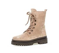 Gabor Damen Combat Boots, Frauen Stiefeletten,Wechselfußbett,Best Fitting,Lammfell,schnürstiefel,Winterschuhe,Desert (Mocca),37.5 EU / 4.5 UK