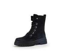 Gabor Damen Combat Boots, Frauen Stiefeletten,Wechselfußbett,Best Fitting,schnürstiefel,Winterstiefel,warm,schwarz(Altsilber),40 EU / 6.5 UK