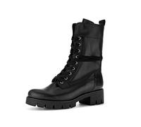 Gabor Damen Combat Boots, Frauen Stiefeletten,Wechselfußbett,Best Fitting,Winterschuhe,warm,gefüttert,Stiefel,Bootee,schwarz,37.5 EU / 4.5 UK