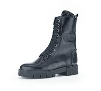 Gabor Damen Combat Boots, Frauen Stiefeletten,Wechselfußbett,Komfortable Mehrweite (H),uebergangsstiefel,warm,schwarz (Flausch),39 EU / 6 UK