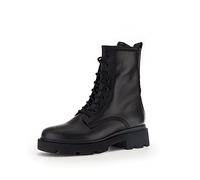 Gabor Damen Combat Boots, Frauen Stiefeletten,Wechselfußbett,Moderate Mehrweite (G),schnürstiefel,Stiefel,schwarz(Micro/Uni),37 EU / 4 UK