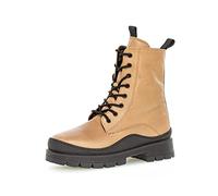 Gabor Damen Combat Boots, Frauen Stiefeletten,Wechselfußbett,Moderate Mehrweite (G),uebergangsschuhe,Chino/schw.(Micro),39 EU / 6 UK