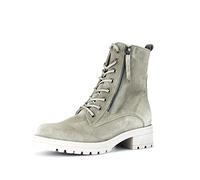 Gabor Damen Combat Boots, Frauen Stiefeletten,Wechselfußbett,Moderate Mehrweite (G),uebergangsschuhe,salvia (Flausch),37 EU / 4 UK
