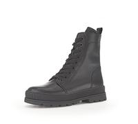 Gabor Damen Combat Boots, Frauen Stiefeletten,Wechselfußbett,Moderate Mehrweite (G),Warmfutter,warm,gefüttert,schwarz (Webl.),37.5 EU / 4.5 UK