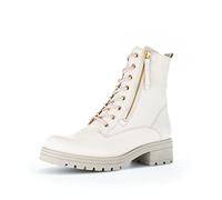 Gabor Damen Combat Boots, Frauen Stiefeletten,Wechselfußbett,Moderate Mehrweite (G),Winterschuhe,Bootee,Ivory(Flaush/Gold),40.5 EU / 7 UK