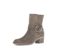 Stiefelette GABOR "Gabor Stiefelette Veloursleder", Damen, Gr. 41, braun (braun, grau), Veloursleder, casual, Schuhe (42502058-41) braun, grau