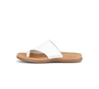 Zehentrenner GABOR, Damen, Gr. 40, weiß, Glattleder, Schuhe Zehentrenner, Sommerschuh, Schlupfschuh mit modischem Zehenring (99668352-40) weiß