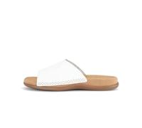 Pantolette GABOR, Damen, Gr. 38, weiß, Leder, Basic, Schuhe Pantolette, Sommerschuh, Schlüpfschuh mit Kontrastnähten (51432269-38) weiß