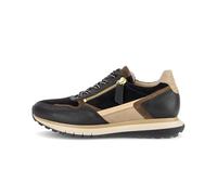 Keilsneaker GABOR, Damen, Gr. 42, schwarz kombinert, Glattleder, Ziegenveloursleder, Schuhe, Freizeitschuh, Halbschuh, Schürer, Kontrastbesätze, Weite H (68017667-42) schwarz kombinert
