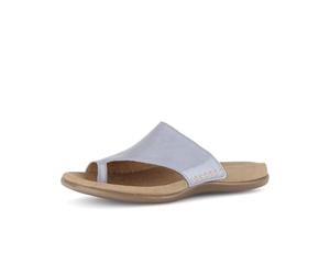 Gabor Damen Flip Flops, Frauen Zehentrenner,wechsel-Fussbett,breit,Hovercraft,atmungs-aktiv,sacchetto,weich,sportlich,Weiss,f,Sky,42 EU / 8 UK