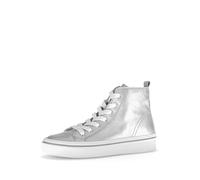Gabor Damen High-Top Sneaker, Frauen Halbschuhe,high top Sneaker,Sneaker-Stiefeletten,mid Cut,straßenschuhe,Silber (Ice),41 EU / 7.5 UK