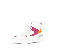 Gabor Damen High-Top Sneaker, Frauen Halbschuhe,Strassenschuhe,Sportschuhe,Freizeitschuhe,Turnschuhe,Laufschuhe,Weiss/pink/Jelly,36 EU / 3.5 UK