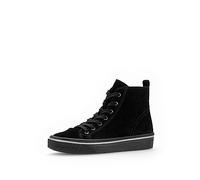 Gabor Damen High-Top Sneaker | Frauen Halbschuhe | Wechselfußbett | Best Fitting | schnürschuhe | schnürer | mid Cut | schwarz | 36 EU - 3.5 UK
