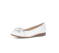 Gabor 42625-50 Weiss (weiß) - Ballerina - Damenschuhe Modische Pumps / Ballerina, Weiß, leder (cervo) für Damen, weiß, Gr. 42 EU / 8 UK