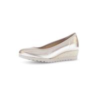 Keilpumps GABOR COMFORT "Gabor Comfort Pumps Glattleder", Damen, Gr. 40,5, silber, Glattleder, Schuhe (20485208-40,5) silber