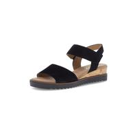 Gabor Damen Keilsandalen, Frauen Keilsandaletten,Moderate Mehrweite (G),Wedge-Sohle,Plateau-Absatz,Women's,schwarz(Kork/schw),41 EU / 7.5 UK