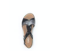 Gabor Damen Keilsandalen, Frauen Sandalen,Leichte Mehrweite (G),offene Schuhe,Strandschuhe,Keilsandaletten,schw.(KorkTS/schw),41 EU / 7.5 UK