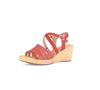 Gabor Damen Keilsandalen, Frauen Sandalen,Best Fitting,Freizeitschuhe,offene Schuhe,Strandschuhe,Keilabsatz,Flame/pink/Pumpkin,40 EU / 6.5 UK