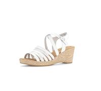 Gabor Plateau Sandale weiß grau metallic 44.671.21 für Damen, weiß, Gr. 40 EU / 6,5 UK