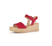 Gabor Fashion Keil Sandalen rubin rot Samt 44.531.15 - Größe 40