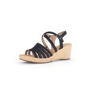 Gabor Damen Keilsandalen, Frauen Sandalen,Best Fitting,offene Schuhe,Strandschuhe,Keilsandaletten,Keilabsatz,Wedge-Heel,schwarz,41 EU / 7.5 UK