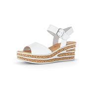Gabor Damen Keilsandalen, Frauen Sandalen,Best Fitting,offene Schuhe,Strandschuhe,Keilsandaletten,Keilabsatz,Wedge-Heel,hoch,Weiss,38 EU / 5 UK